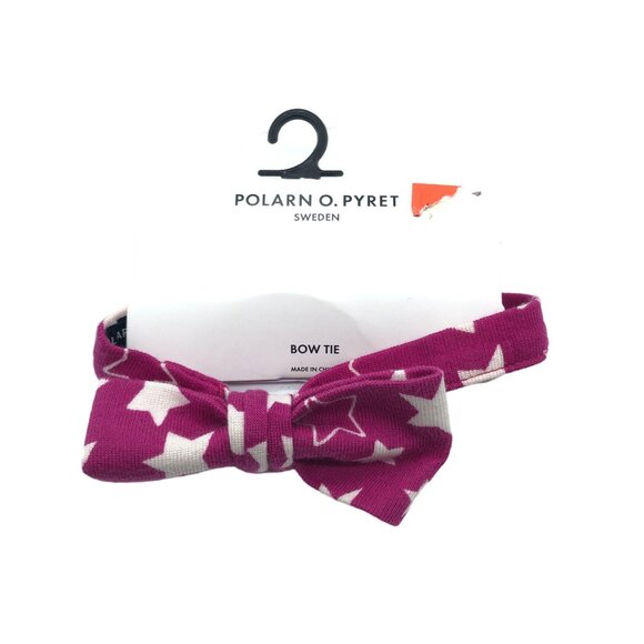 Polarn O. Pyret Pink Star Print Cotton Bow Tie - Picture 1 of 4